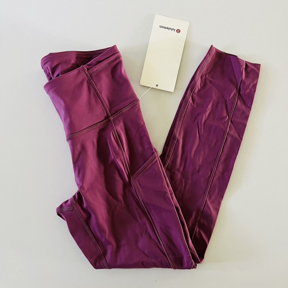 LULULEMON ATHLETICA Vintage Plum F & F HR Crop 23" Leggings - US 4
